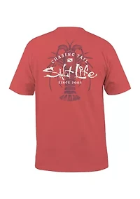 Chasing Lobster Tail Short Sleeve Pocket Graphic T-Shirt