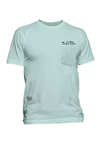 Chasing Lobster Tail Short Sleeve Pocket Graphic T-Shirt