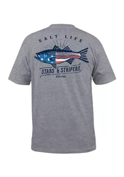Men's Tall Stars and Stripes Graphic T-Shirt
