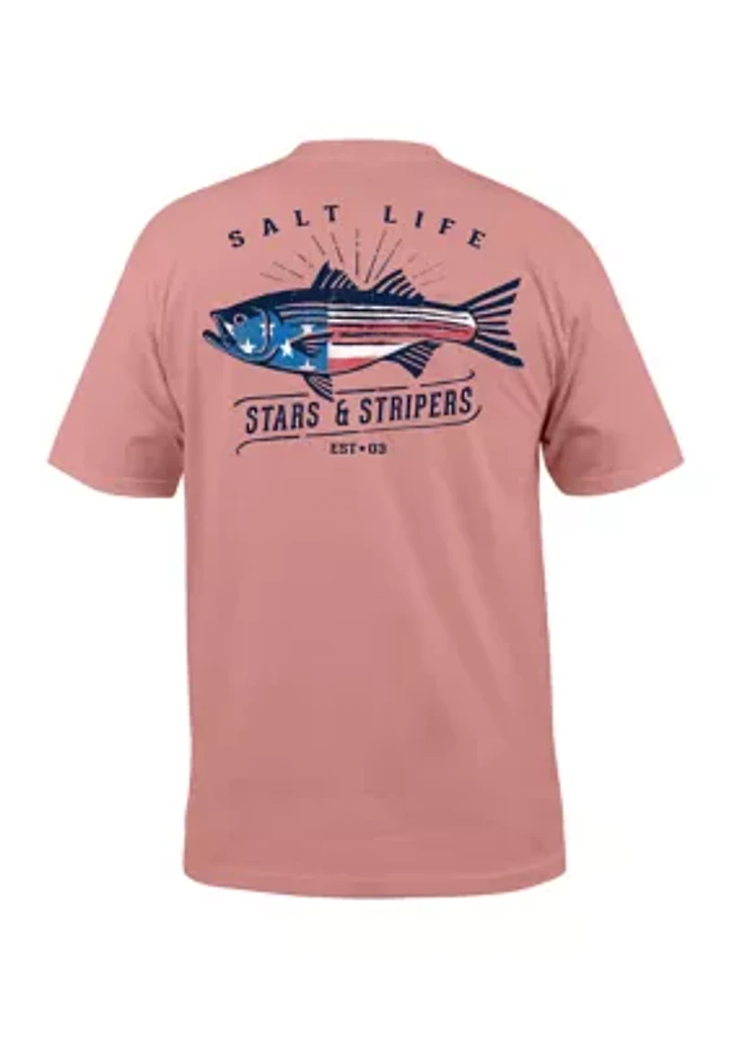Men's Tall Stars and Stripes Graphic T-Shirt