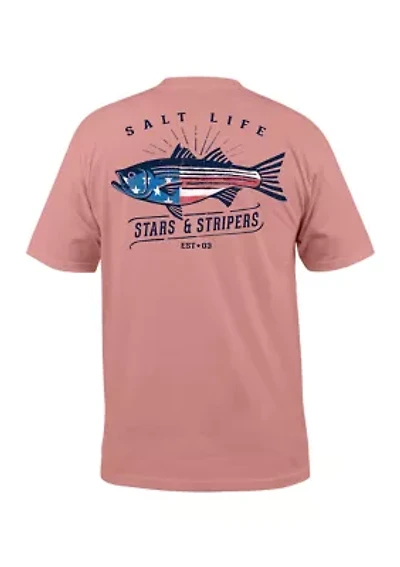 Men's Tall Stars and Stripes Graphic T-Shirt