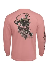 Old Sea Captain Long Sleeve Graphic T-Shirt