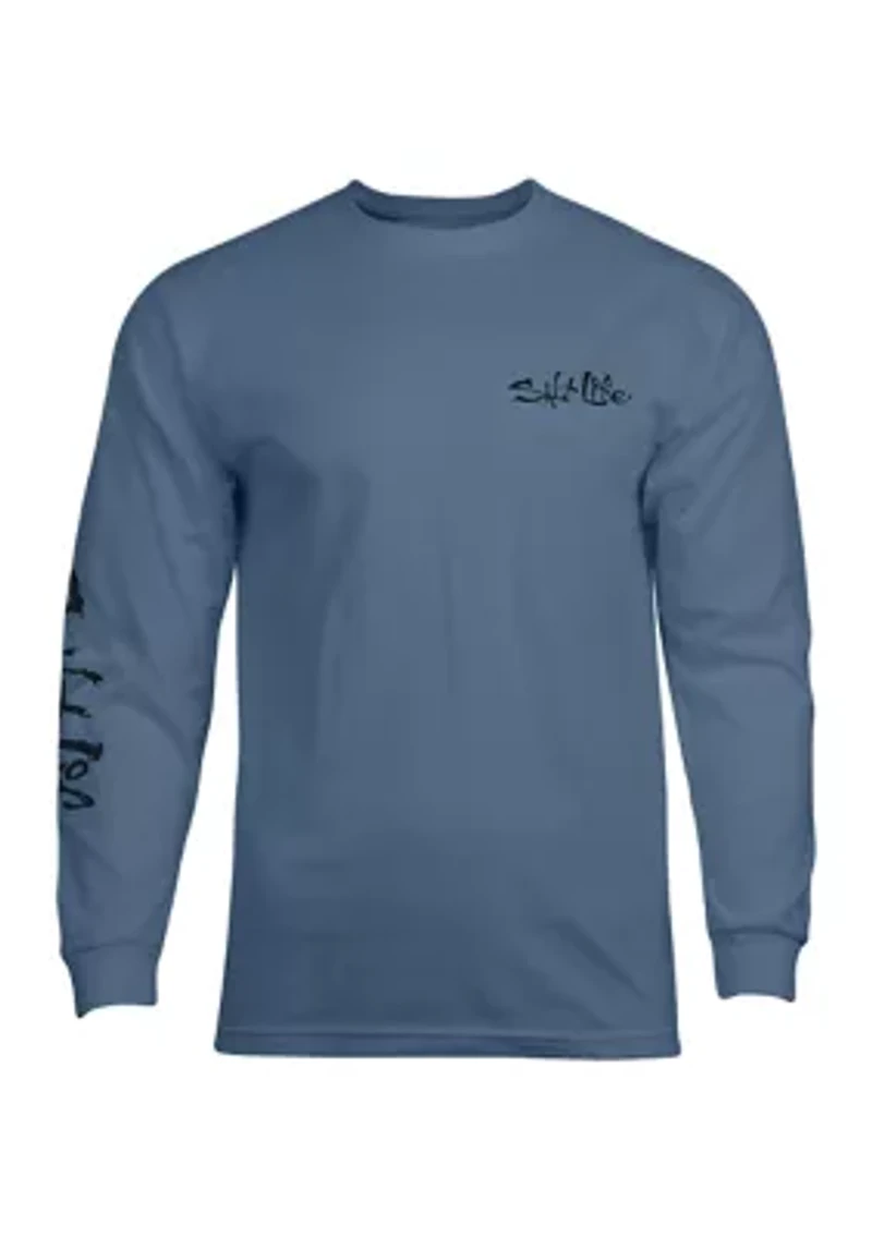 Old Sea Captain Long Sleeve Graphic T-Shirt