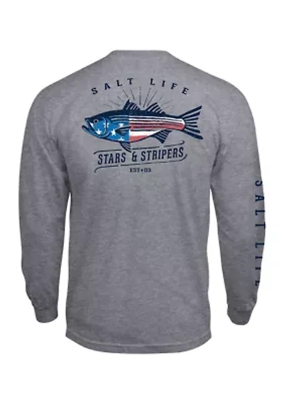 Stars and Stripers Long Sleeve Graphic T-Shirt