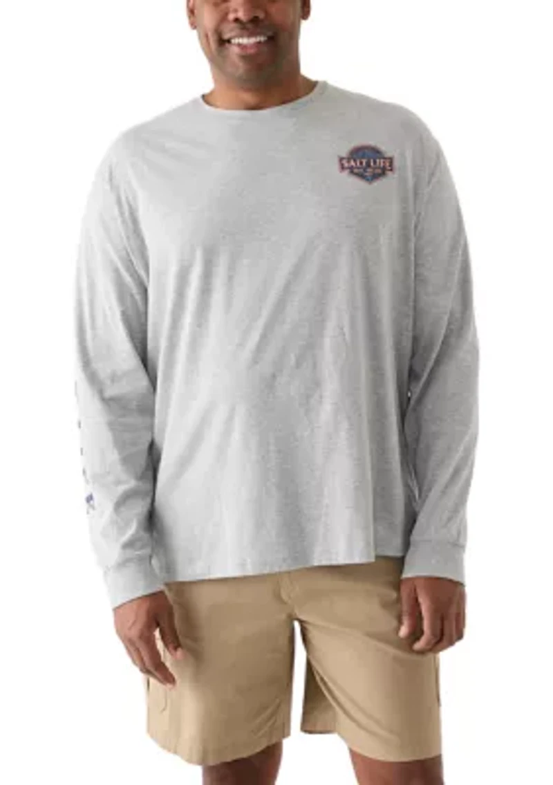 Men's Big Long Sleeve Easy Days Graphic T-Shirt