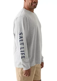 Men's Big Long Sleeve Easy Days Graphic T-Shirt
