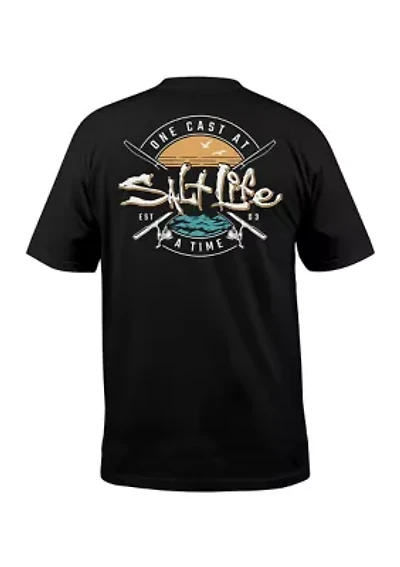 One Cast At a Time Short Sleeve Graphic T-Shirt