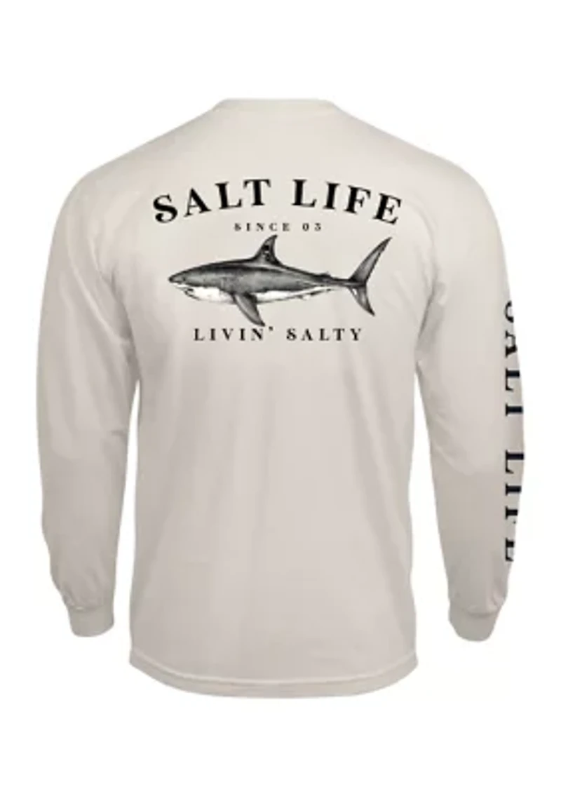 Long Sleeve Jaws of Steel Graphic T-Shirt