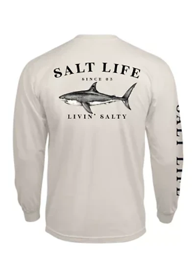 Long Sleeve Jaws of Steel Graphic T-Shirt