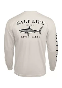 Long Sleeve Jaws of Steel Graphic T-Shirt
