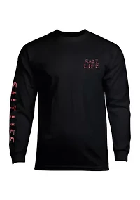 Long Sleeve Underwater Alien Graphic T-Shirt