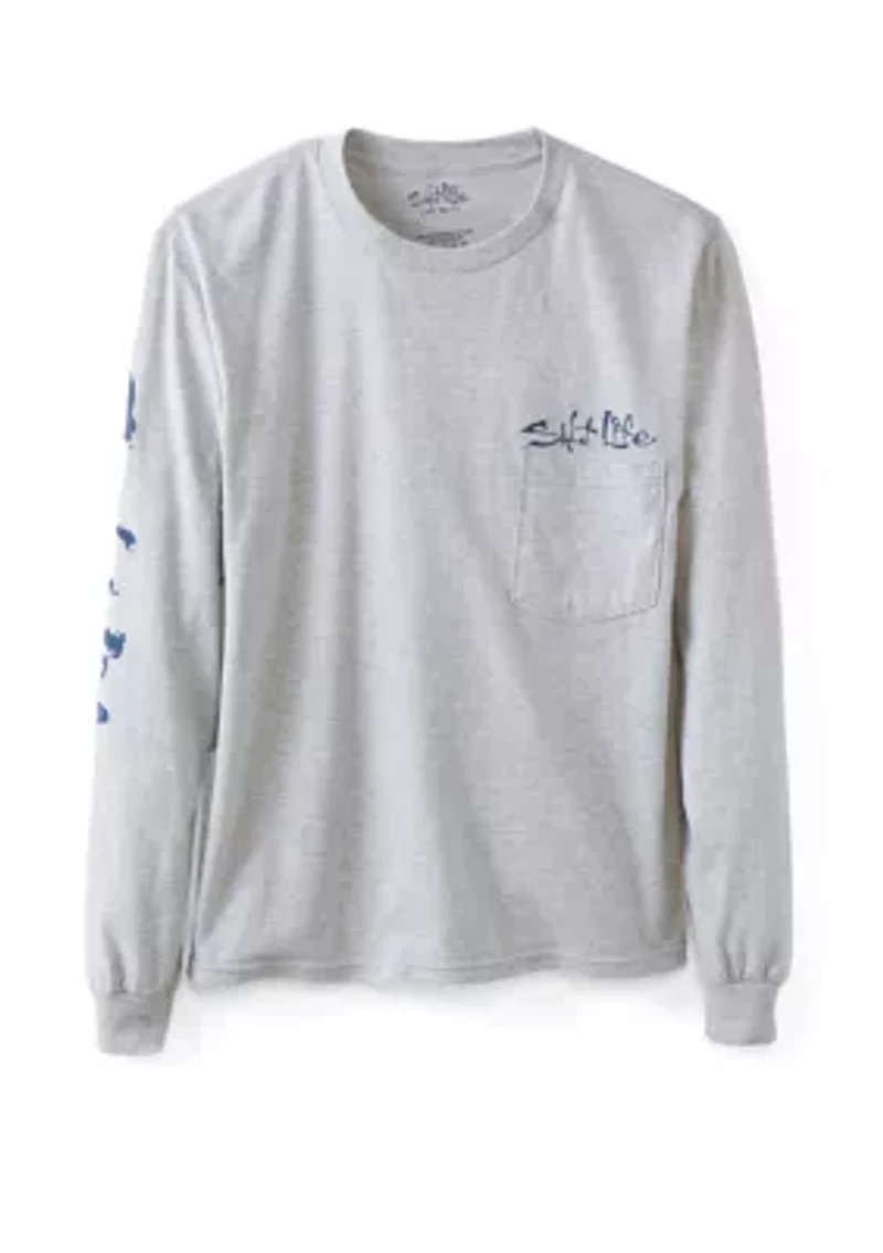 Long Sleeve Bushel and Beer Graphic T-Shirt