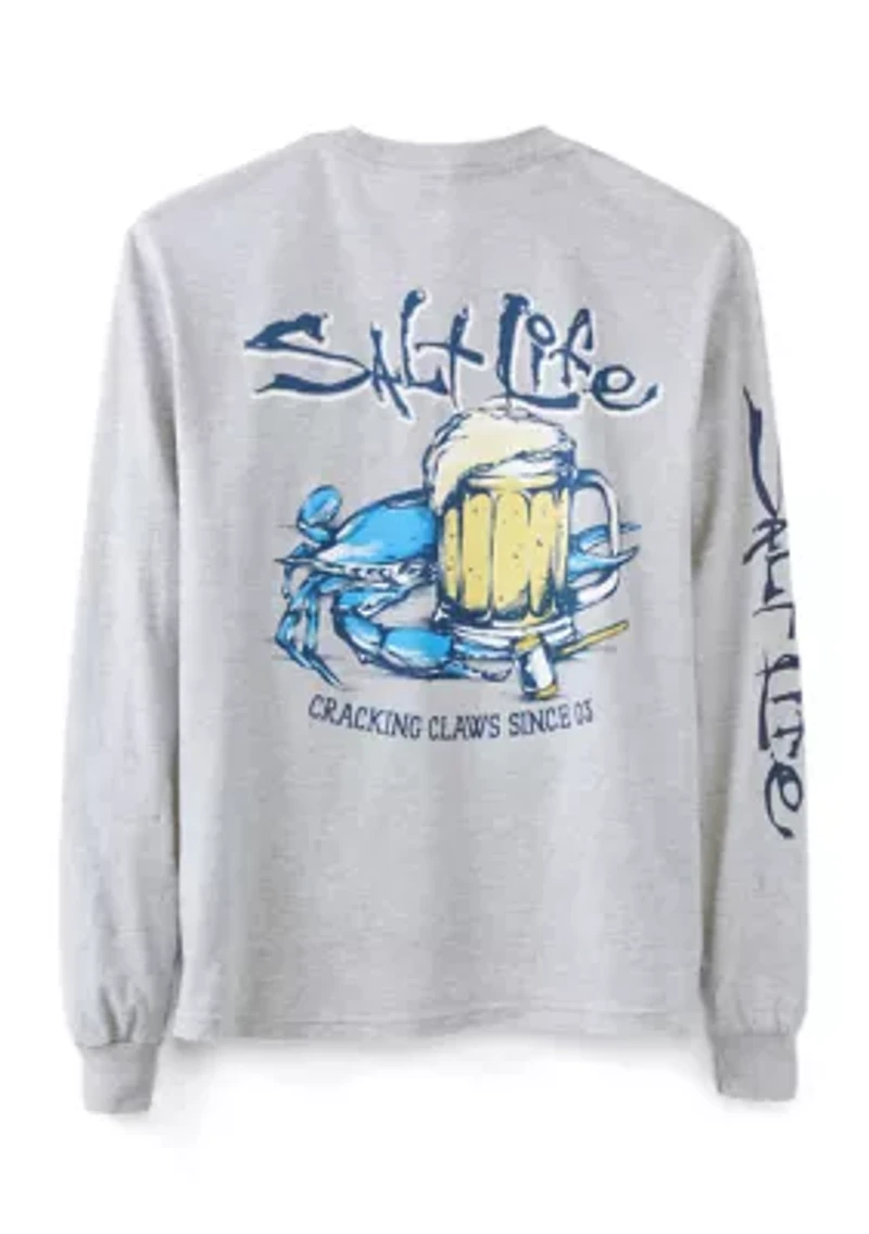 Long Sleeve Bushel and Beer Graphic T-Shirt