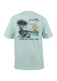 Short Sleeve Bone Island Graphic T-Shirt