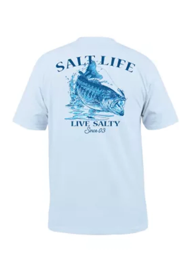 Salty Bass Short Sleeve Graphic T-Shirt