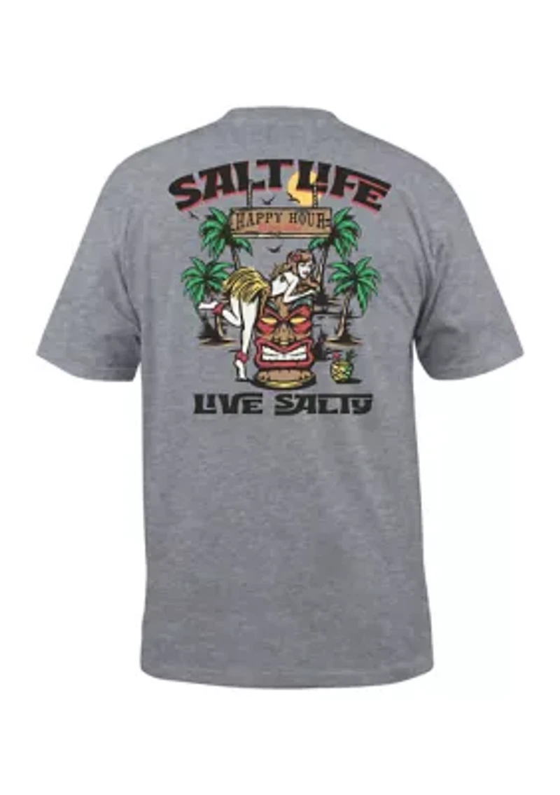 Big & Tall Tiki Hour Short Sleeve Graphic T-Shirt