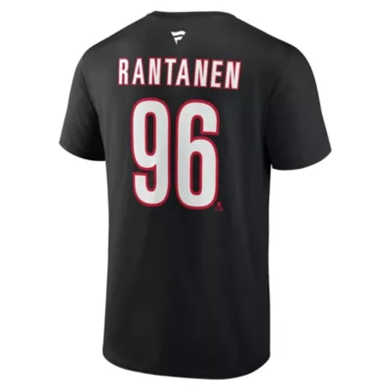 NHL Mikko Rantanen Carolina Hurricanes Authentic Stack Name & Number T-Shirt