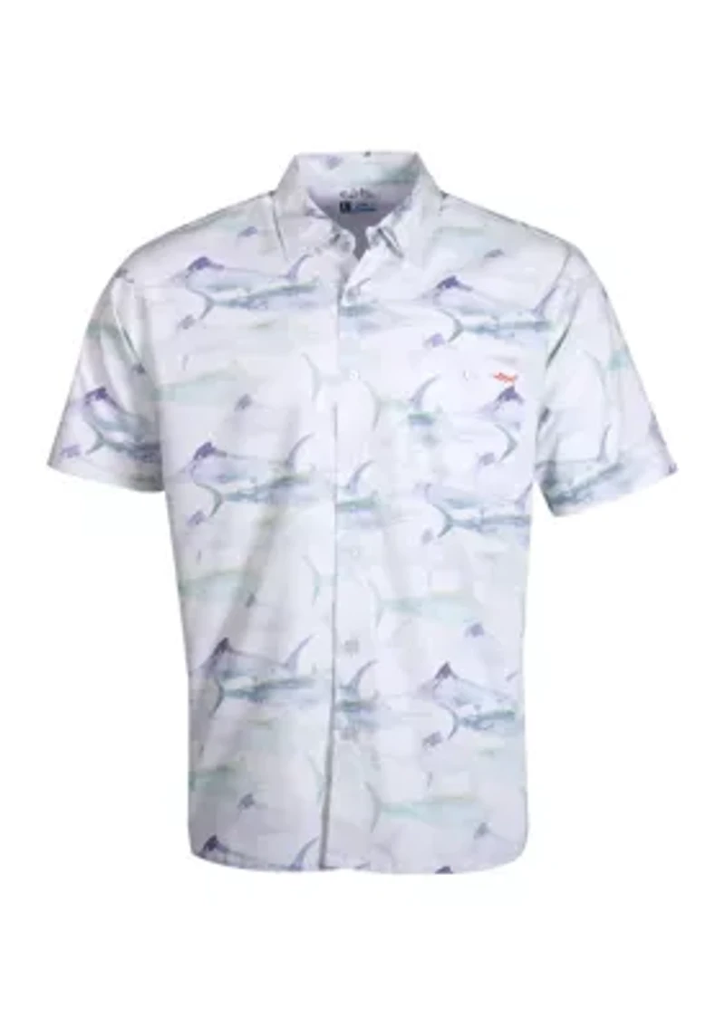 Marlin Retreat Printed Woven Button Down Shirt