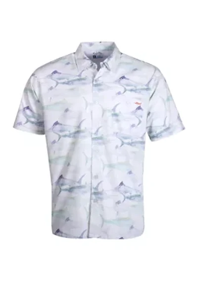 Marlin Retreat Printed Woven Button Down Shirt