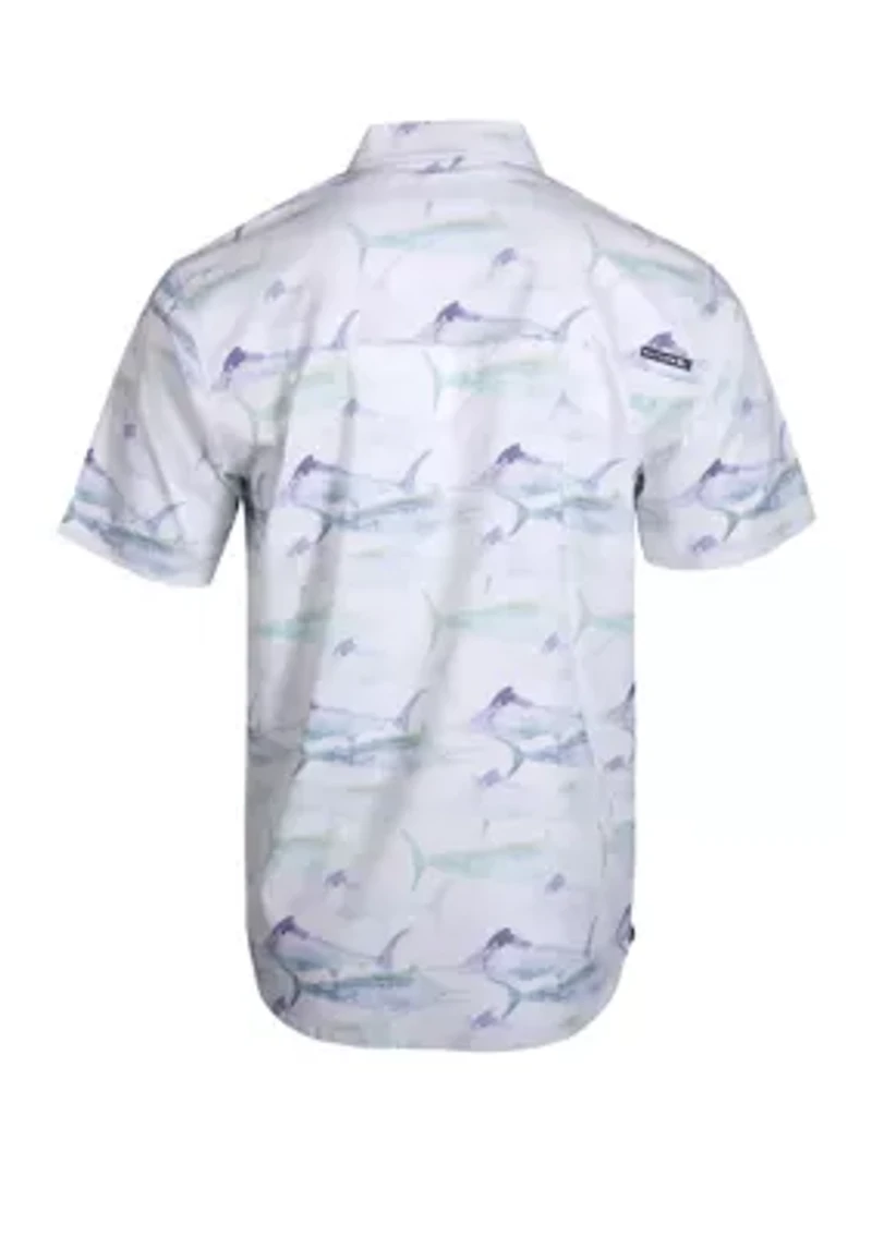 Marlin Retreat Printed Woven Button Down Shirt