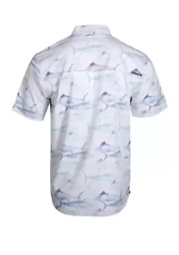 Marlin Retreat Printed Woven Button Down Shirt