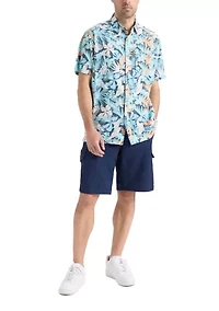 Men’s Retro Tropical Tuna Woven Short Sleeve Shirt