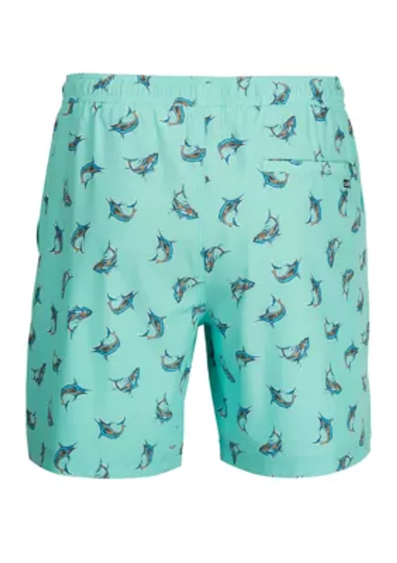 Sandbar Sunday Printed Swim Trunks