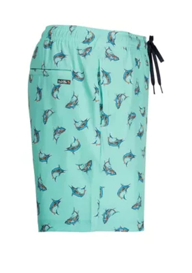 Sandbar Sunday Printed Swim Trunks