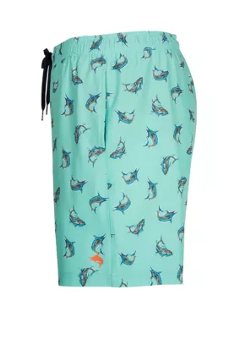 Sandbar Sunday Printed Swim Trunks