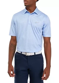 Men's Houndstooth Printed Polo Shirt