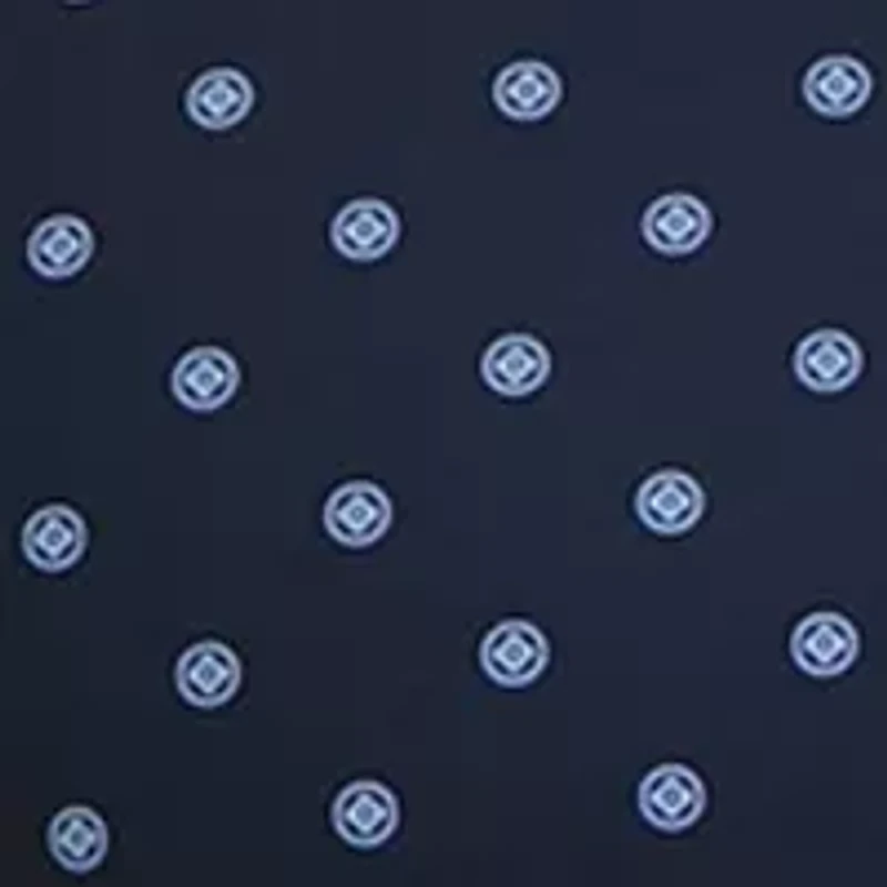 Men's Long Sleeve Diamond Dot Print Polo Shirt