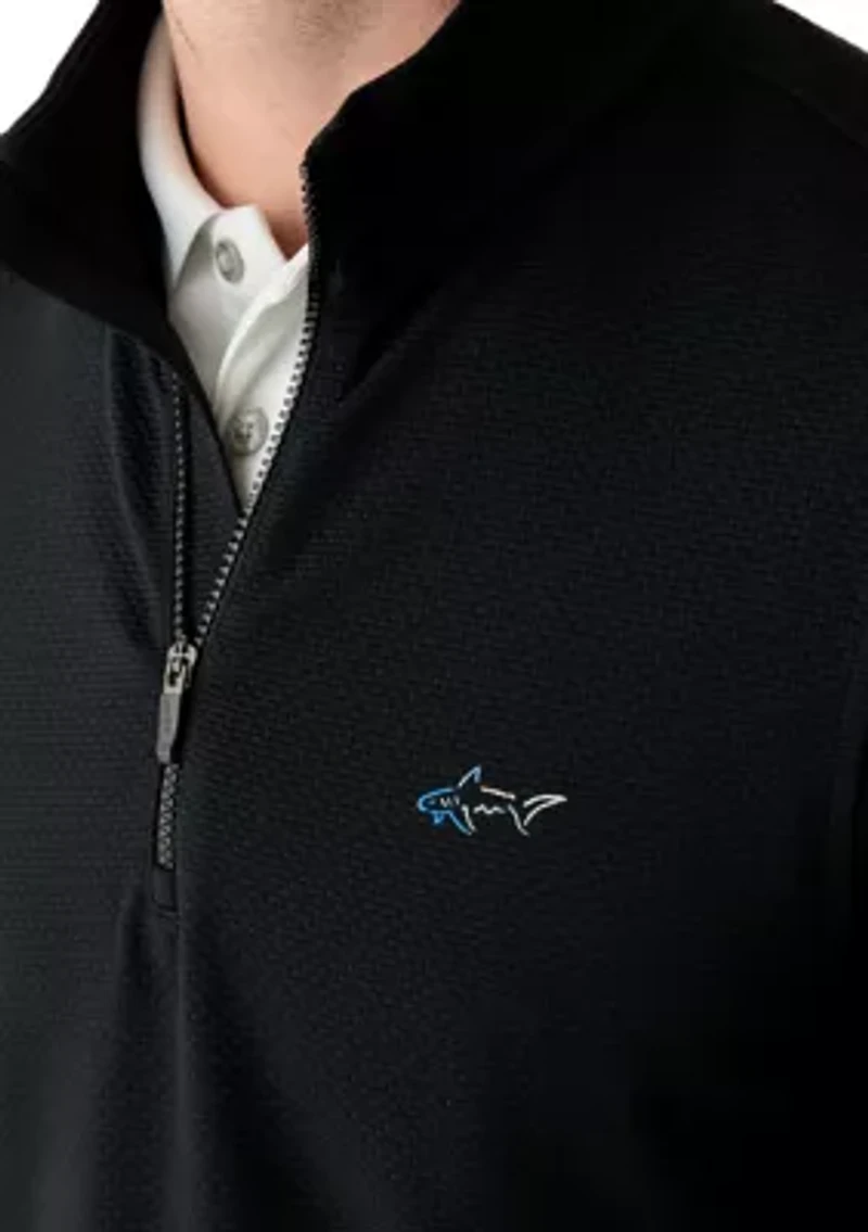 Men's Brick Textured Jaquard 1/4 Zip