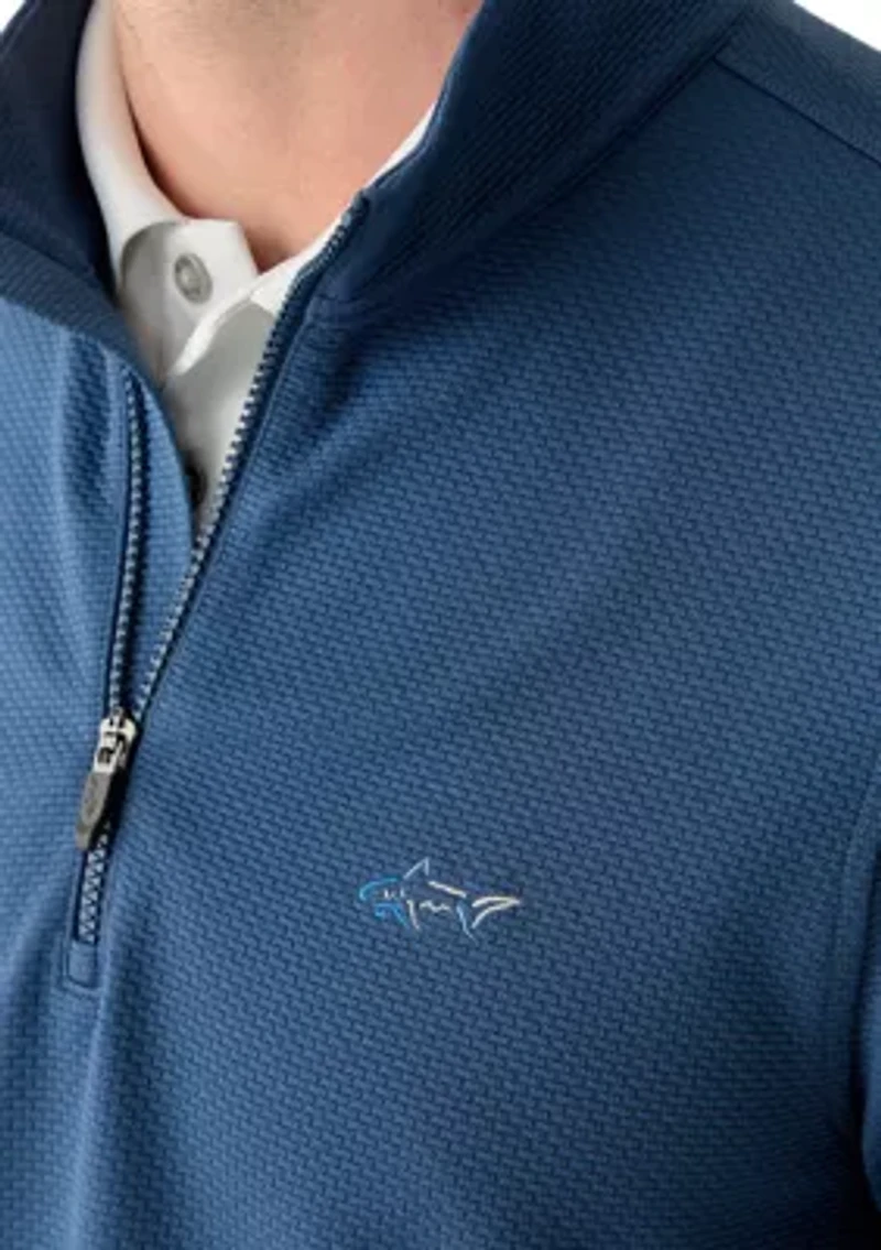 Men's Brick Textured Jaquard 1/4 Zip