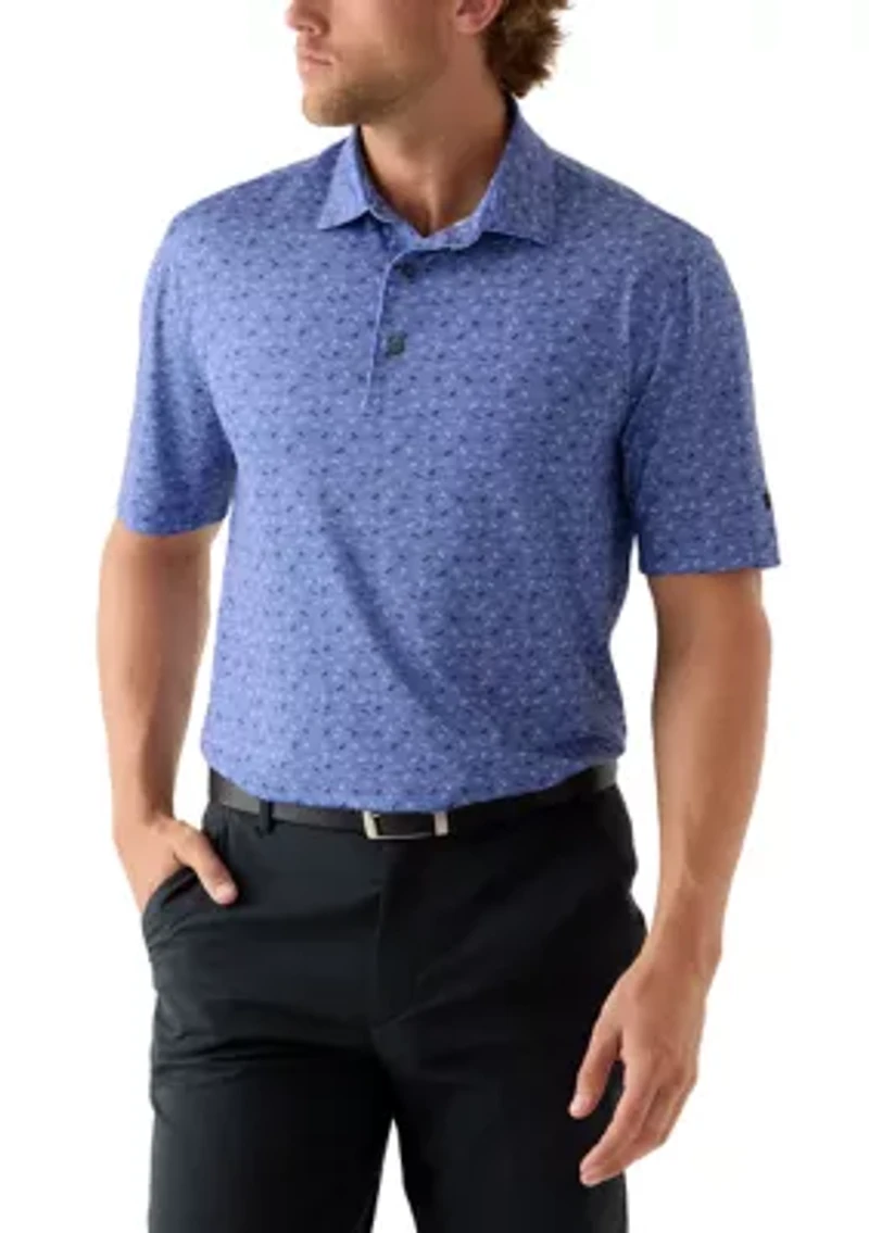 Men's Steam Print Polo Shirt