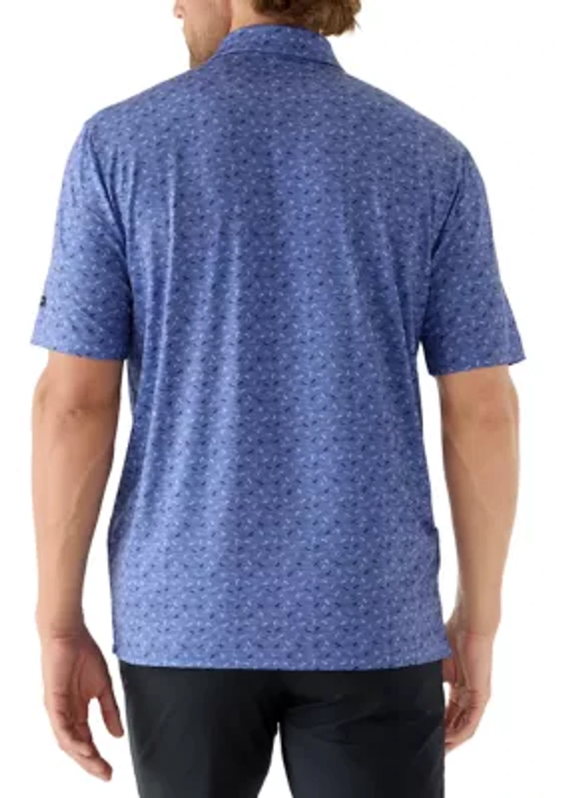 Men's Steam Print Polo Shirt