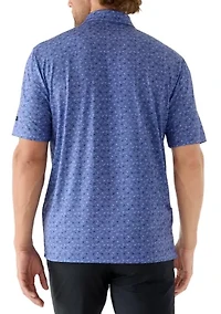 Men's Steam Print Polo Shirt