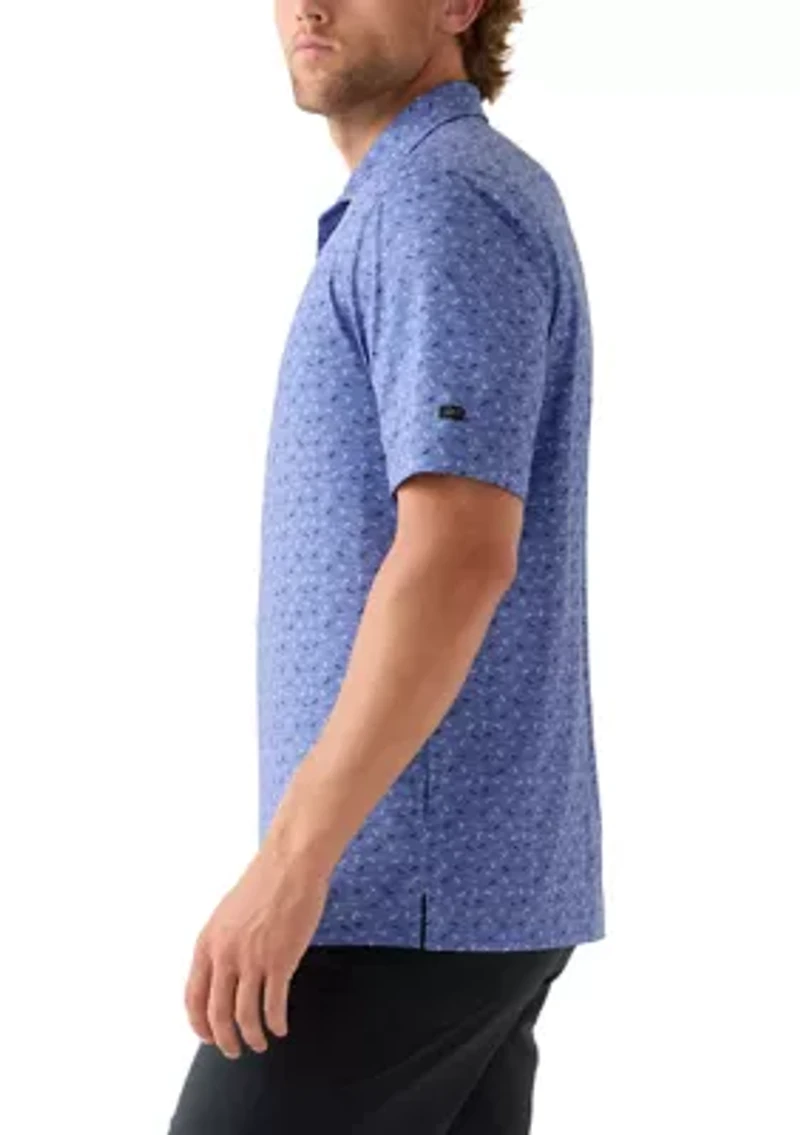 Men's Steam Print Polo Shirt