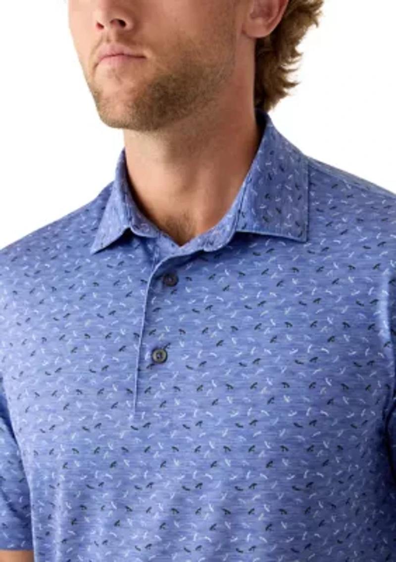 Men's Steam Print Polo Shirt