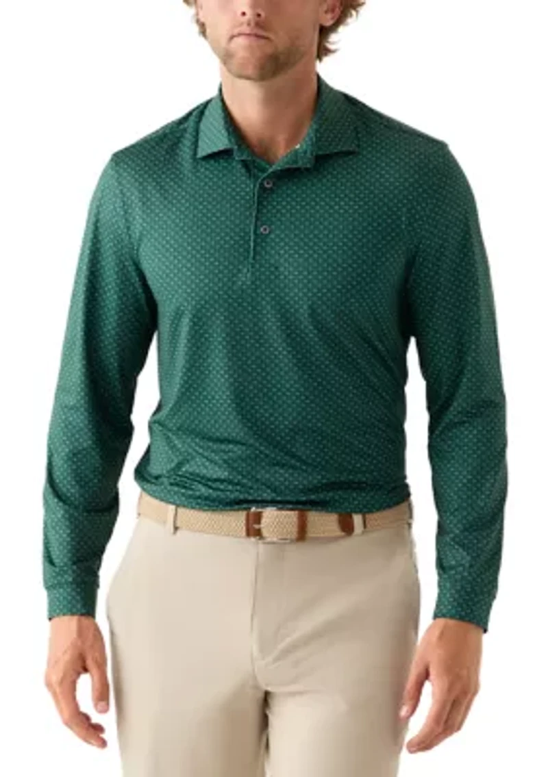 Men's Dress Long Sleeve Polo Shirt