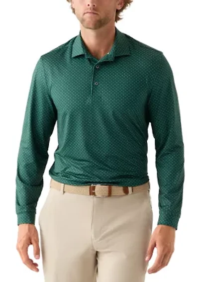 Men's Dress Long Sleeve Polo Shirt
