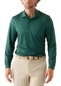 Men's Dress Long Sleeve Polo Shirt