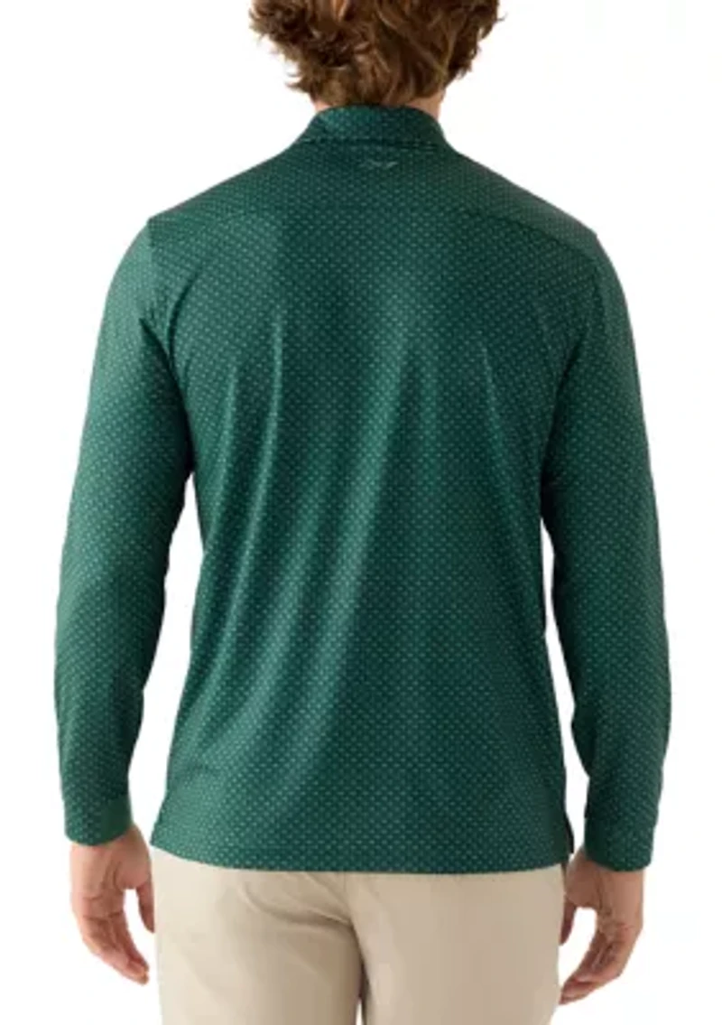 Men's Dress Long Sleeve Polo Shirt