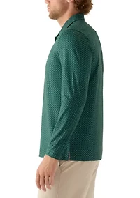 Men's Dress Long Sleeve Polo Shirt