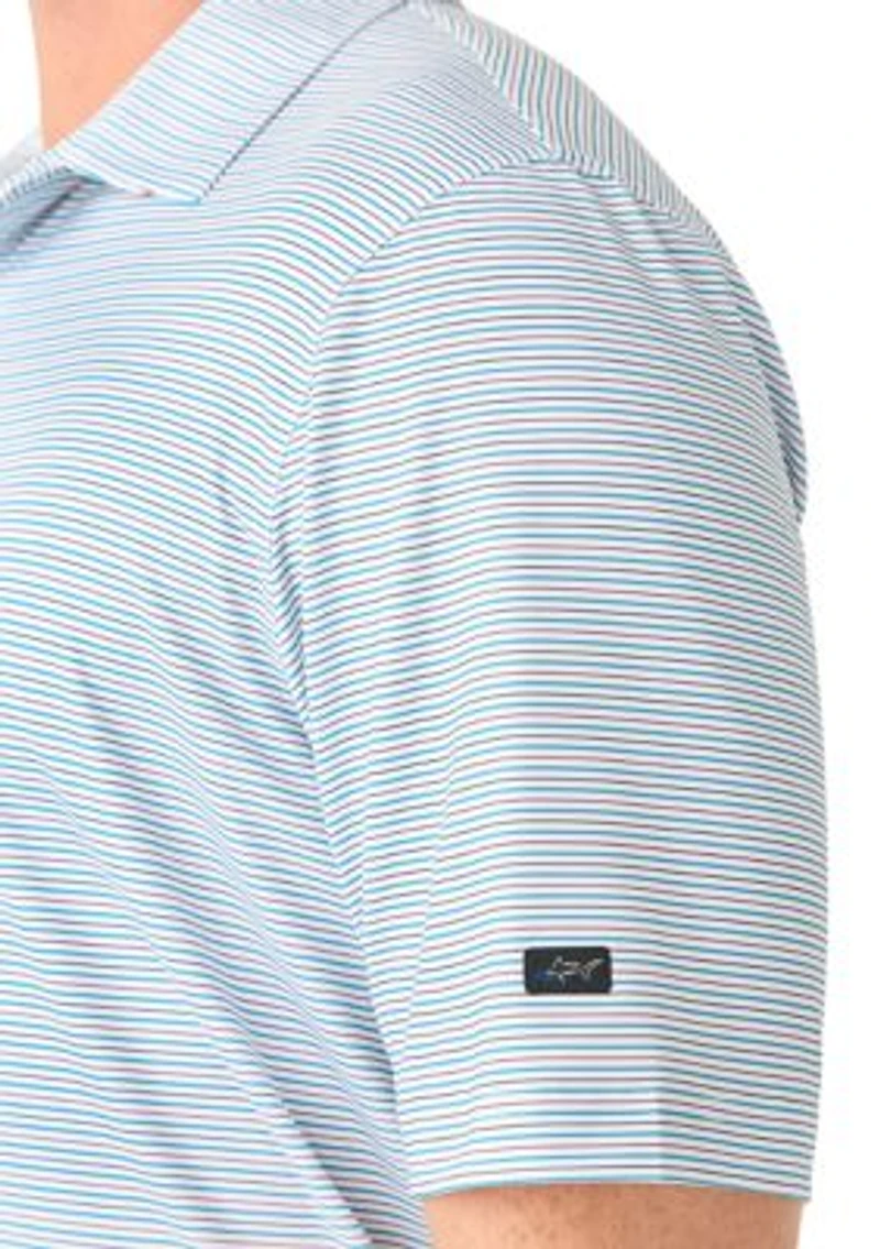 Men's Season Stripe Golf Polo Shirt