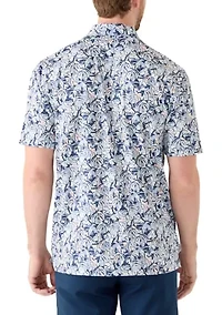 Men's Tropical Print Polo Shirt