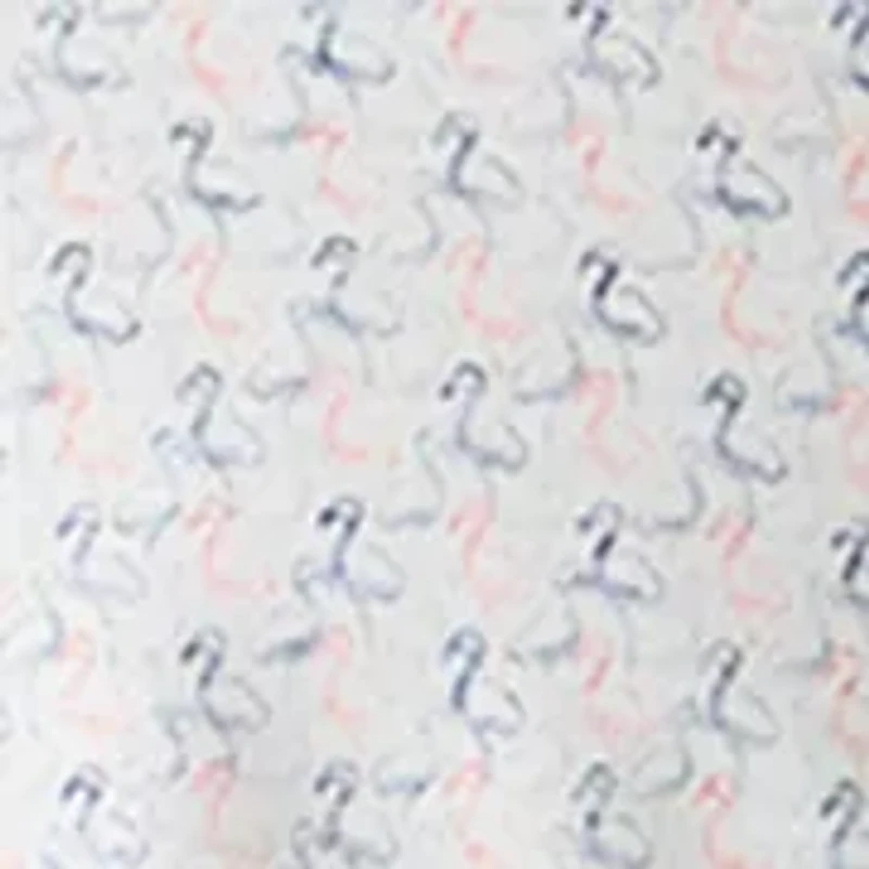 Men's Flamingo Print Button Collar Shirt