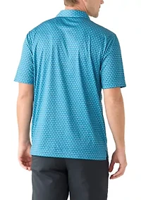 Men's Adriatic Blue Short Sleeve Golf Polo Shirt