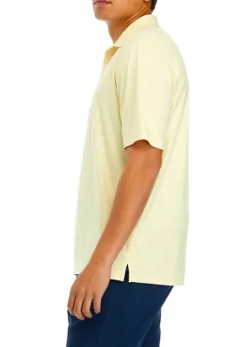 Men's Embossed Textured Polo Shirt