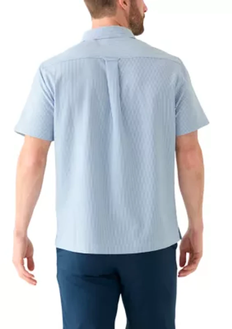 Men's Stripe Seersucker Button Down Shirt