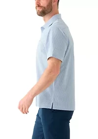 Men's Stripe Seersucker Button Down Shirt